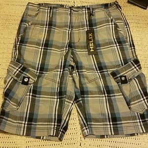 Helix Plaid Cargo Shorts